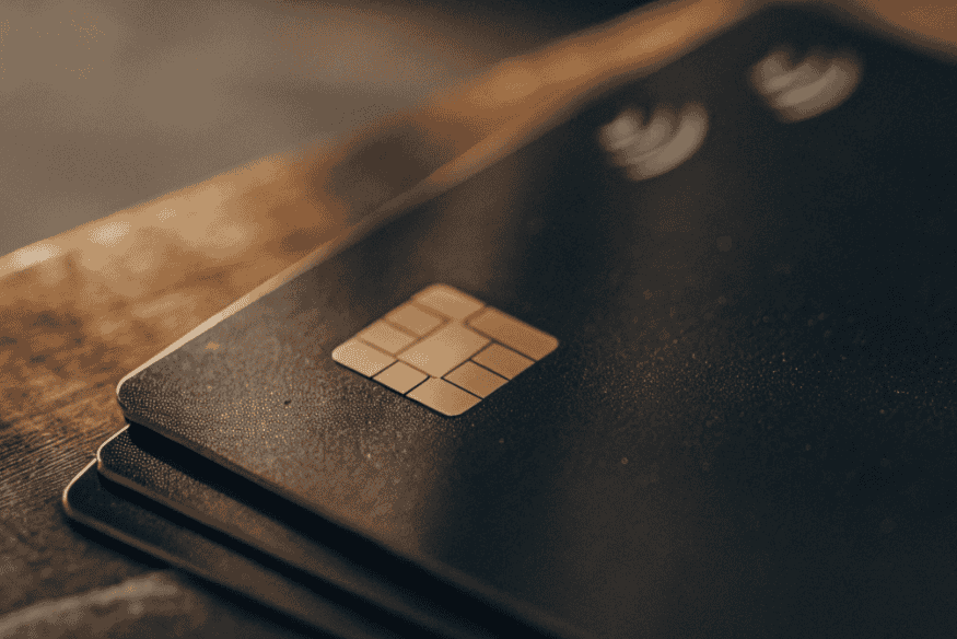 Cartão Black exclusivo simbolizando benefícios premium como salas VIP, seguros e programas de recompensas